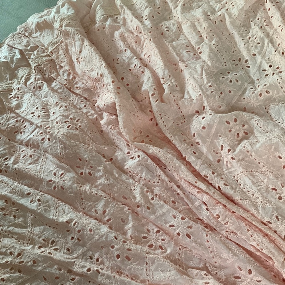 VICI Delilah Eyelet Cutout Maxi Dress Peach Pink Small S NWT boho romantic - Picture 6 of 16